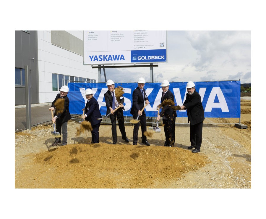 Cerimónia de inauguração da extensão do complexo da Yaskawa em Allershausen